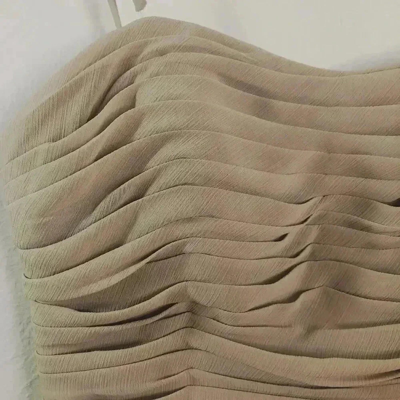 Watters & Watters Chiffon Tan Bridesmaids Dress Women's Size 10