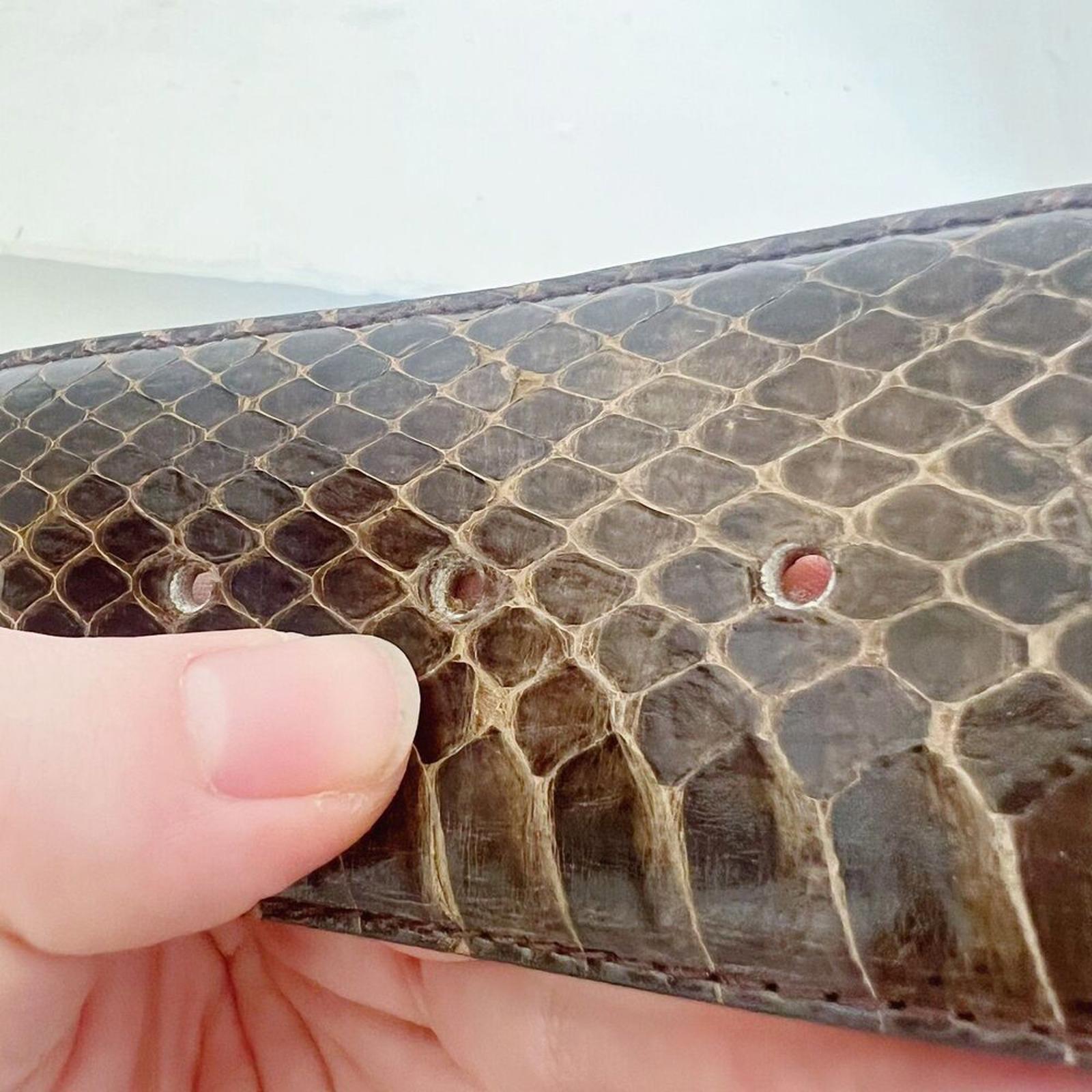 Vintage Harve Benard Snakeskin Chunky Belt Snake Belt y2k Women's Size 6