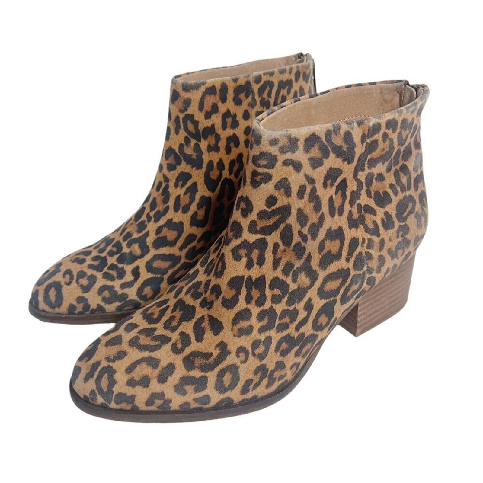Seychelles Floodplain Bootie Leopard Print Ankle Boot Women's Size 6.5