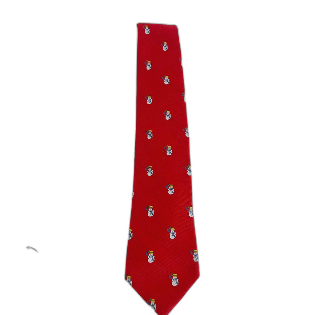 Jos. A. Bank Red Snowman Silk Tie Christmas Tie Holiday Tie