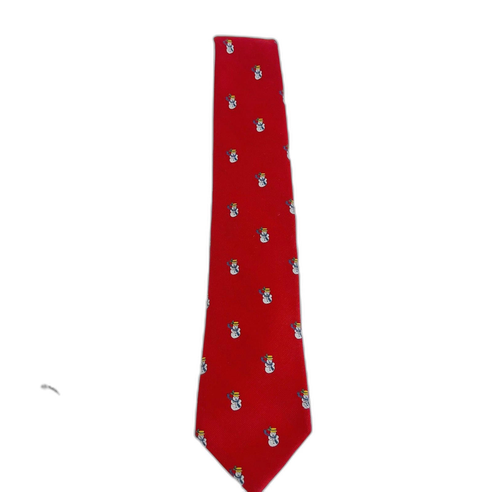 Jos. A. Bank Red Snowman Silk Tie Christmas Tie Holiday Tie