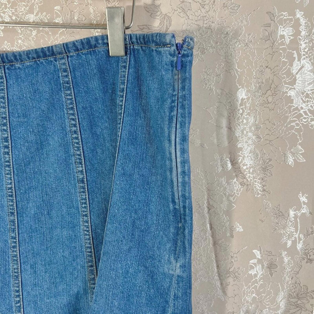 y2k Vintage Relativity Blue Denim Knee Length Skirt Women's Size 18 Plus Size