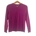 NWOT LL Bean Maroon Burgundy Button Up Long Sleeved Shirt Women's Size M