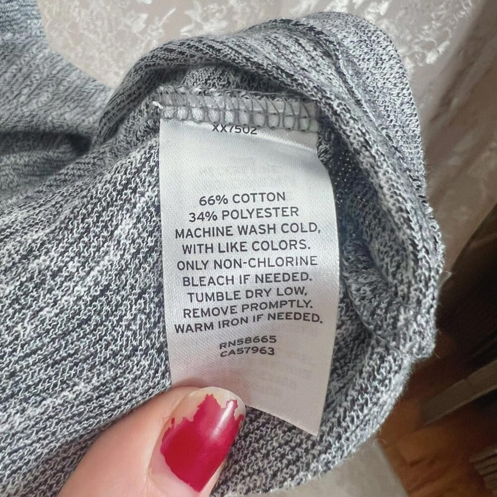 NWT Calibrate Men's Button Grey Heathered T Shirt Size XL