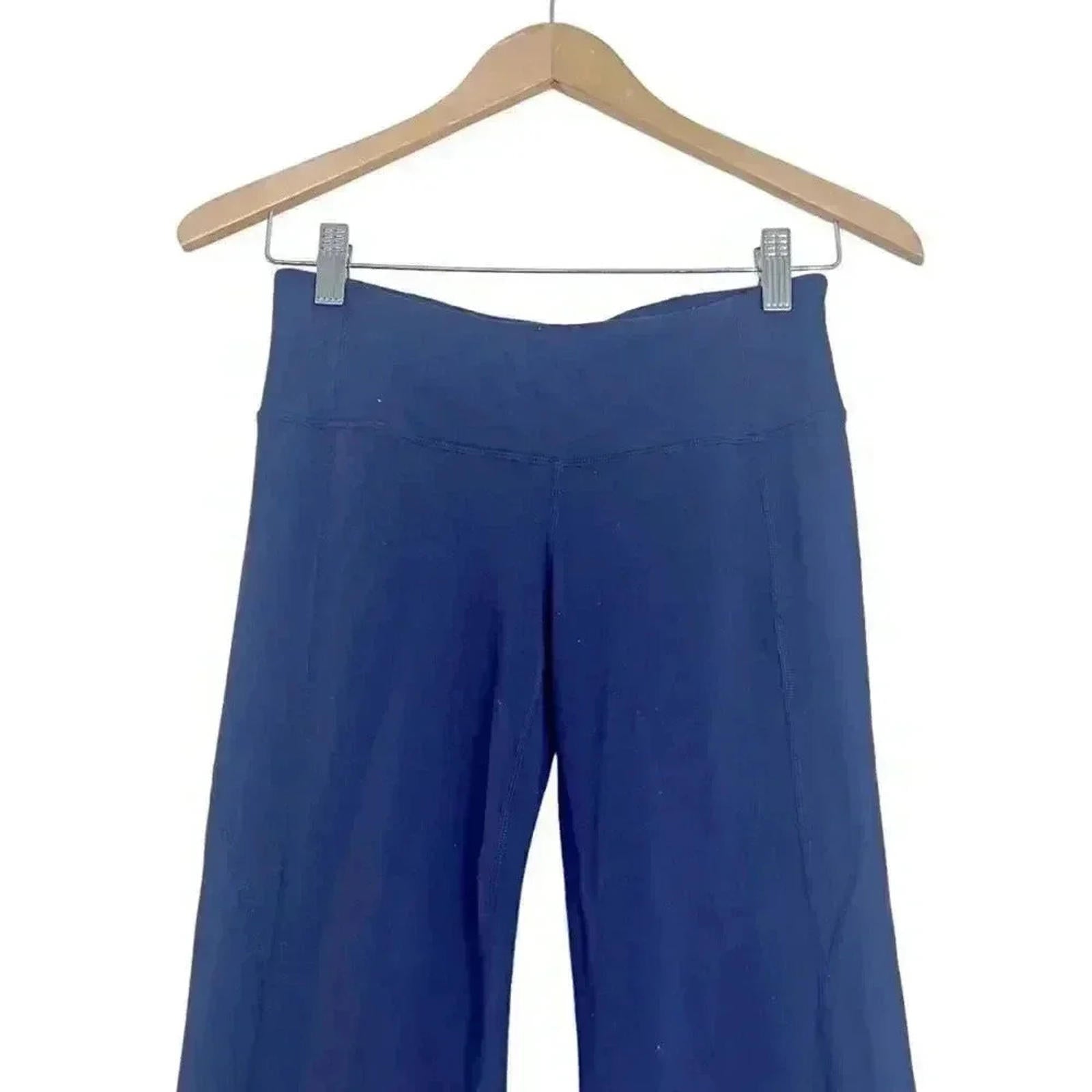 Athleta Dark Midrise Blue Flared Leggings Women's Size S