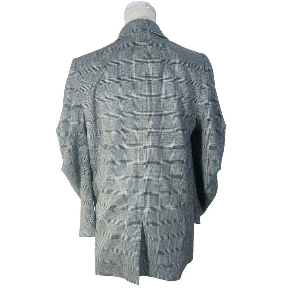 Like New Joie Tomika Blazer in Caviar Multi Double Breasted Plaid Jacket Size 4