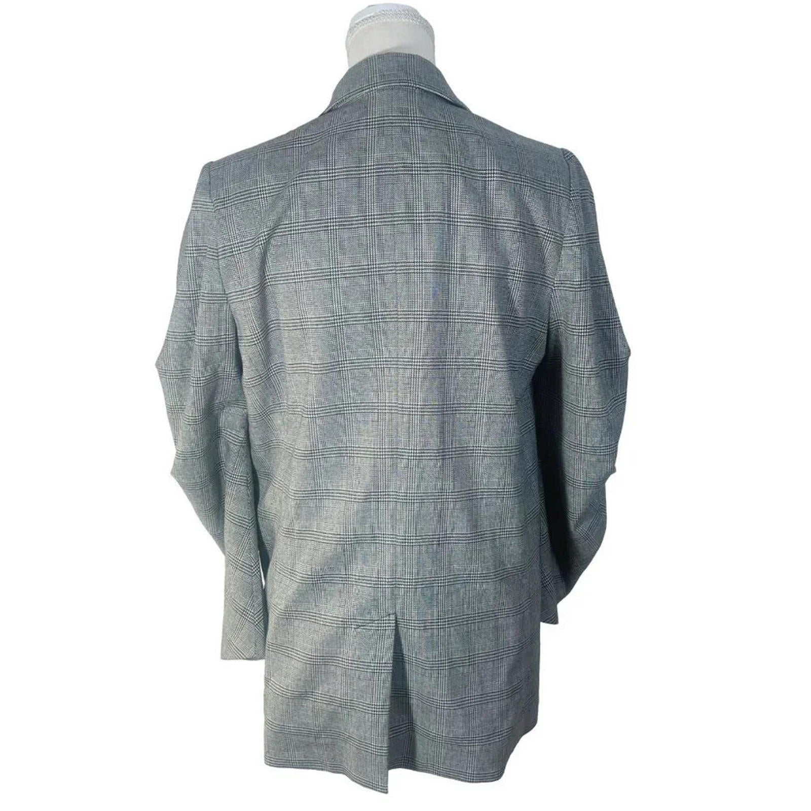 Like New Joie Tomika Blazer in Caviar Multi Double Breasted Plaid Jacket Size 4