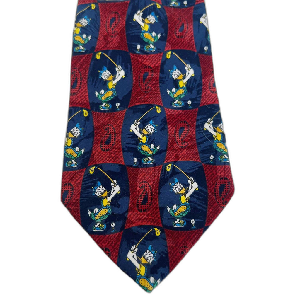 Vintage Disney Donald Duck Golfing Tie Father's Day Gift Golf Lover
