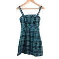 y2k Vintage GAP Plaid Square Neck Mini Dress Grunge Punk Women's Size 4
