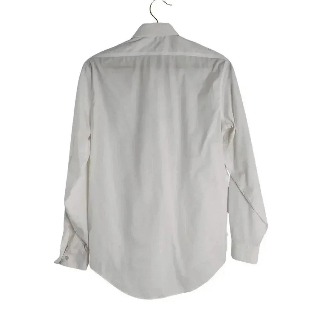 Calvin Klein White Button Up Long Sleeve Shirt Business Casual Office Size 15"