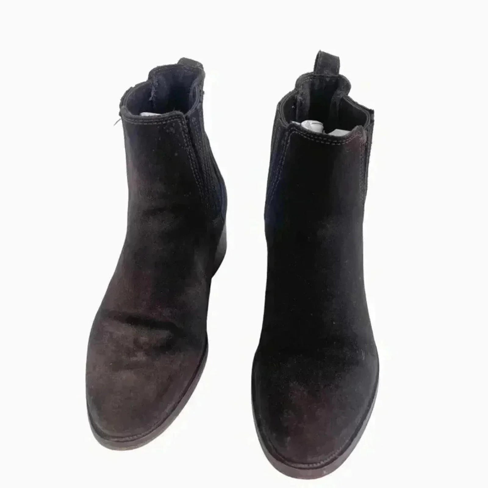 La Canadienne Brown Suede Booties Ankle Boots Leather Women's Size 5