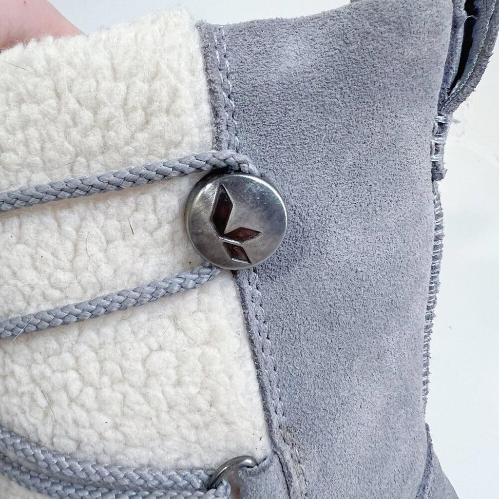 Koolaburra by UGG Michon Short For Women Grey Fuzzy Sheepskin Boots Size 10