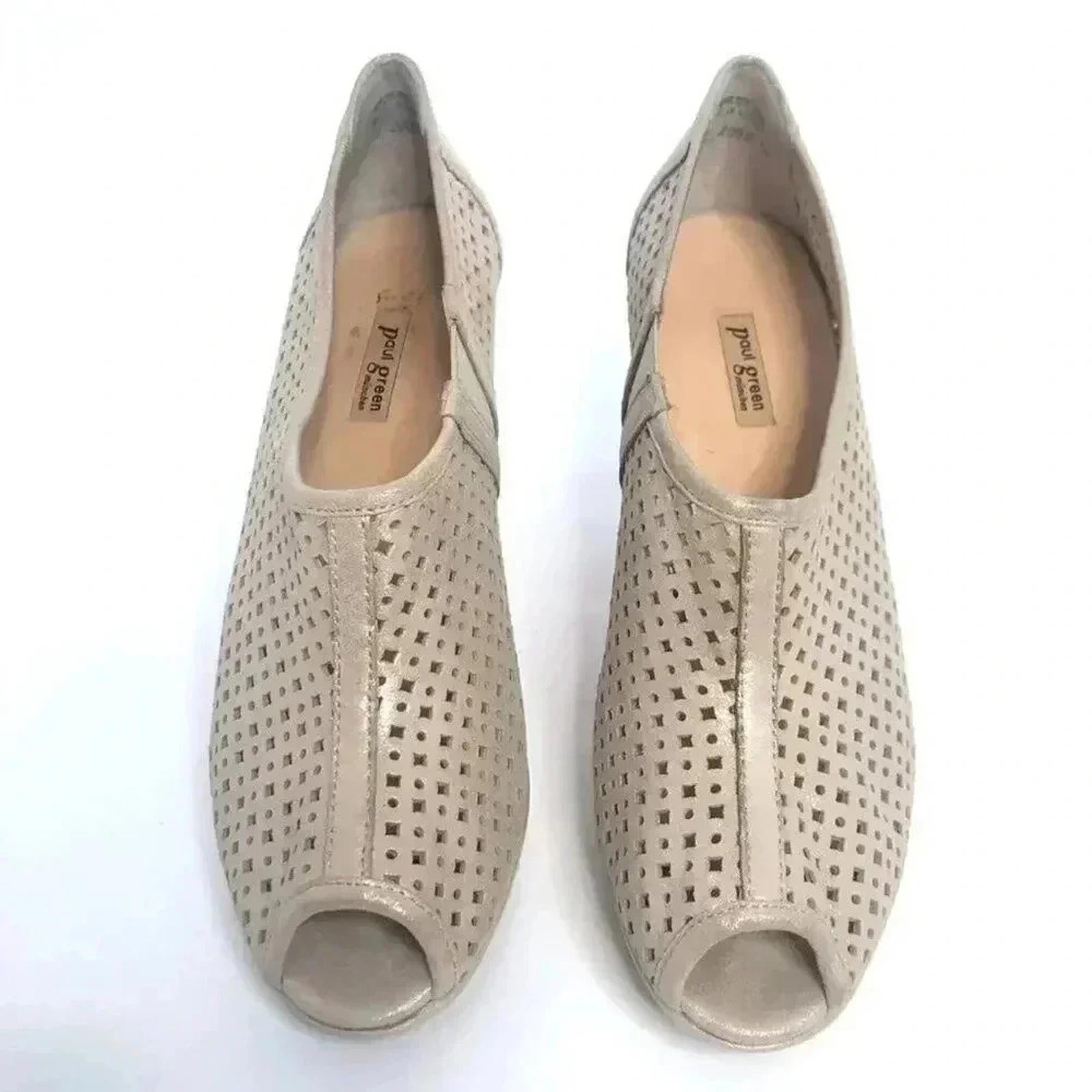 Paul Green Open Toed Booties Passion Perforated Women's Size 9.5 US