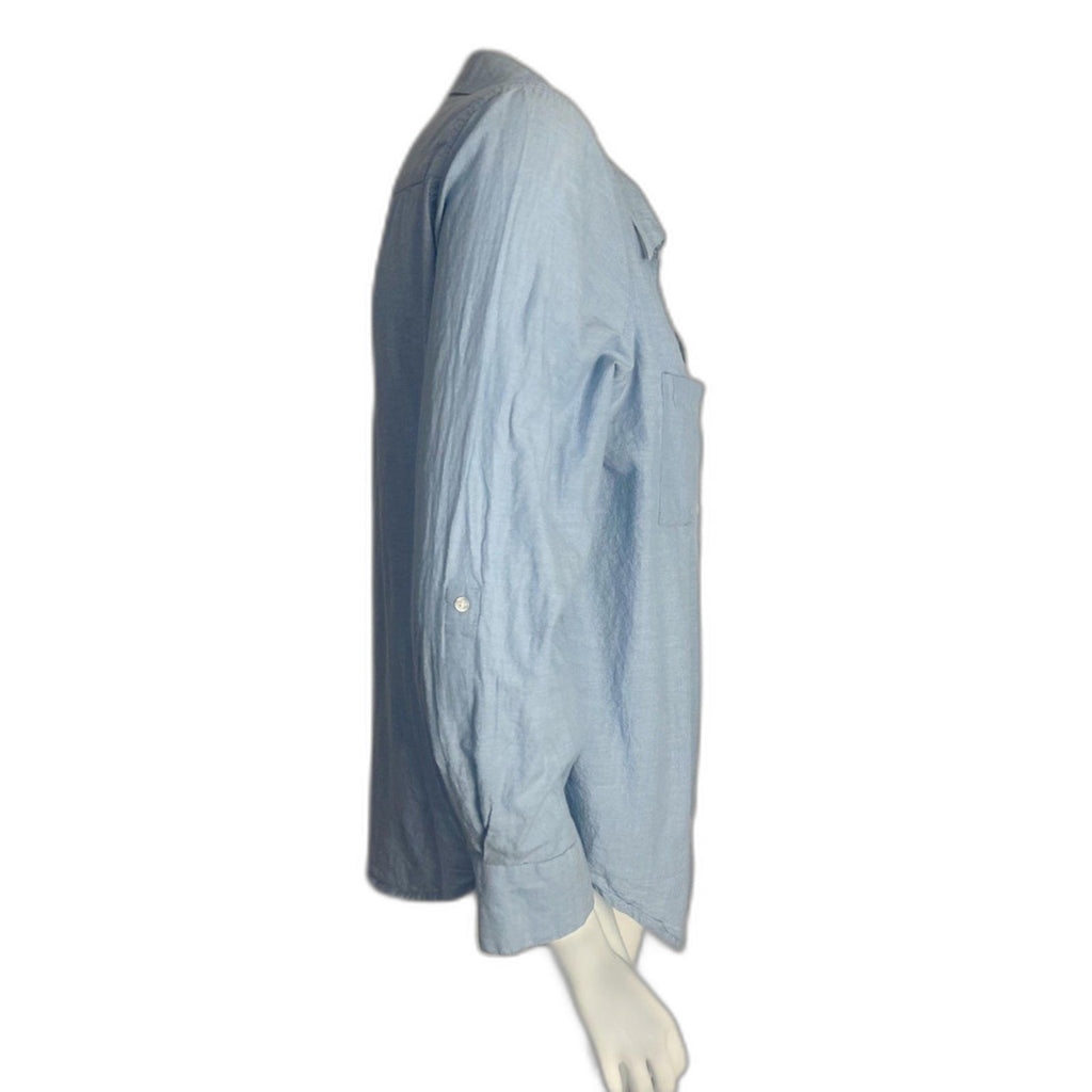 Joie Blue Chambray Button Up Blouse Women's Size M