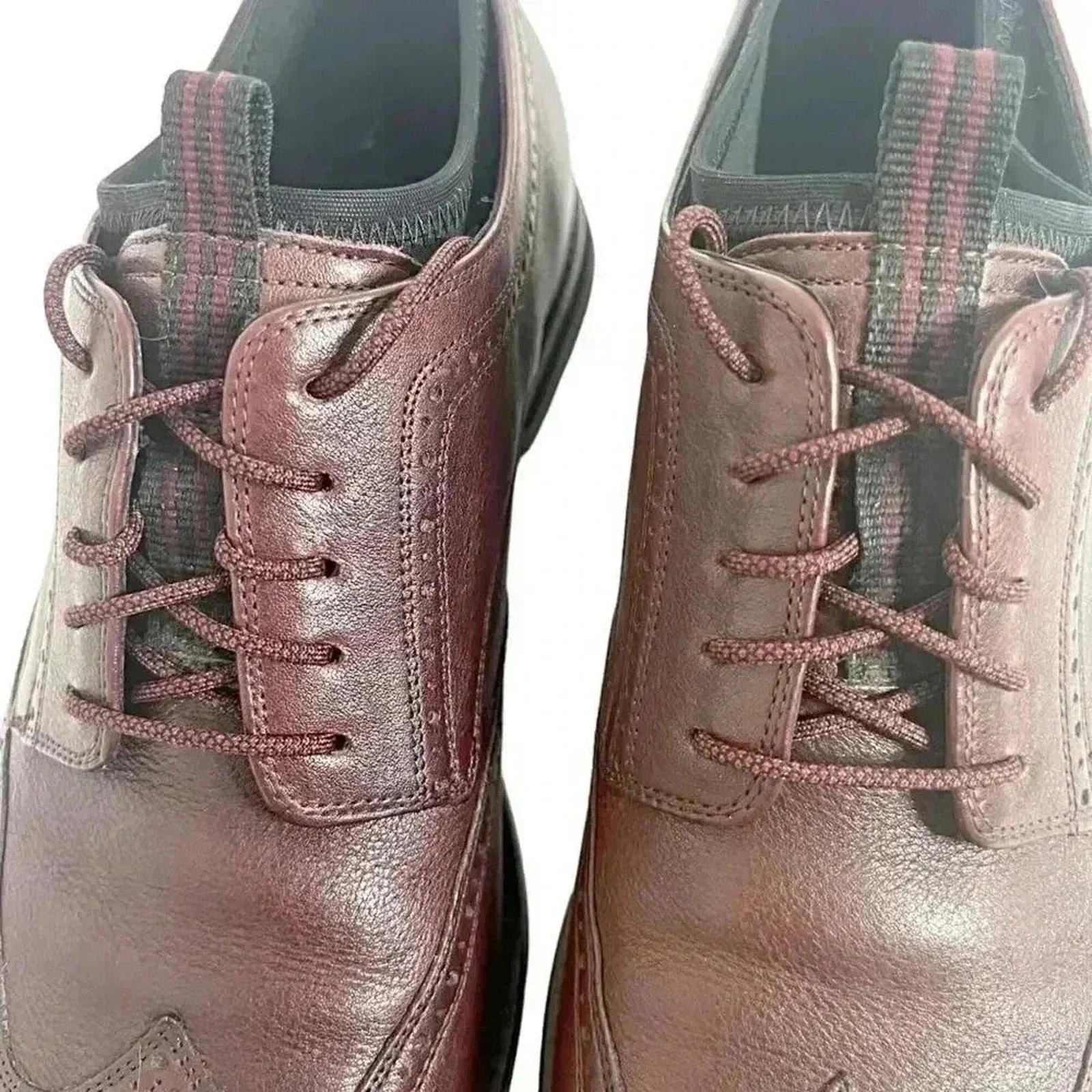Cole Haan Burgundy Leather Oxfords Laceup Wingtip Shoes