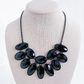 Black Rhinestone Statement Necklace