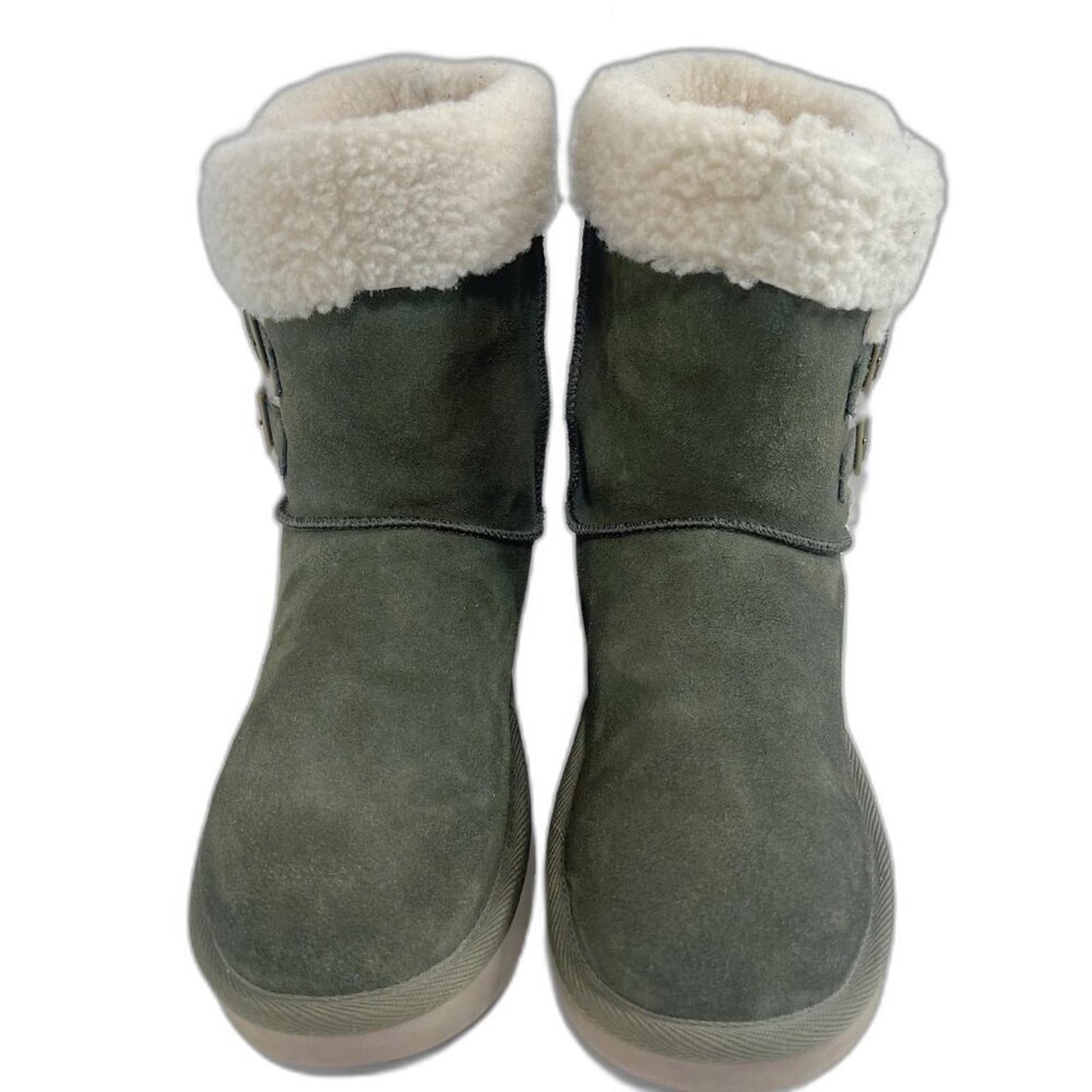 Koolaburra by Ugg Sulana Short Shearling Boot in Olive Green Size 8