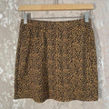 Shein Cheetah Print Black and Tan Brown Spotted Animal Print Mini Skirt Size M