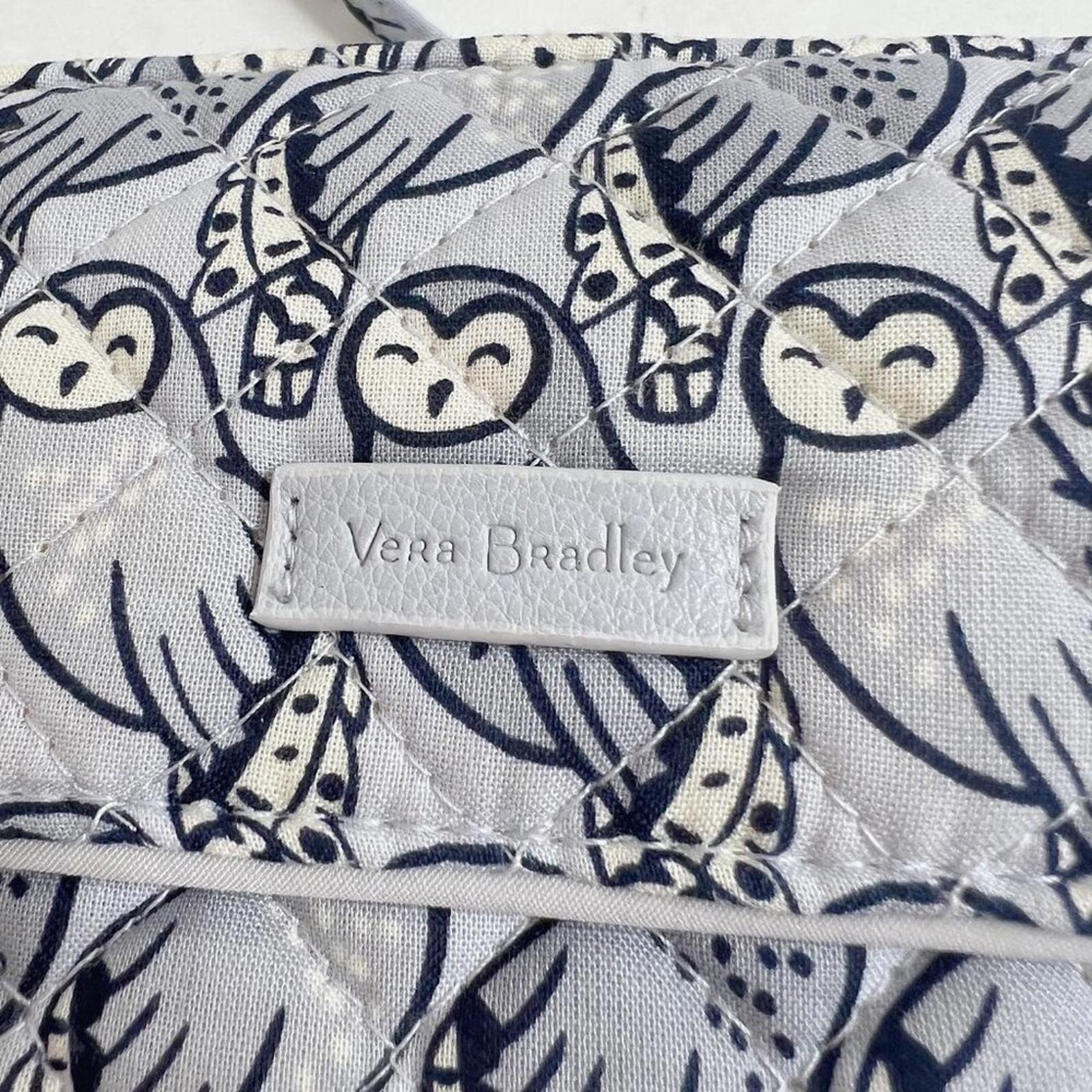 NWT Vera Bradley Grey Owl Print Performance Twill All in One Crossbody Purse