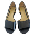 Naturalizer Roma Black Leather D'Orsay Open Toed Flat Women's Size 10