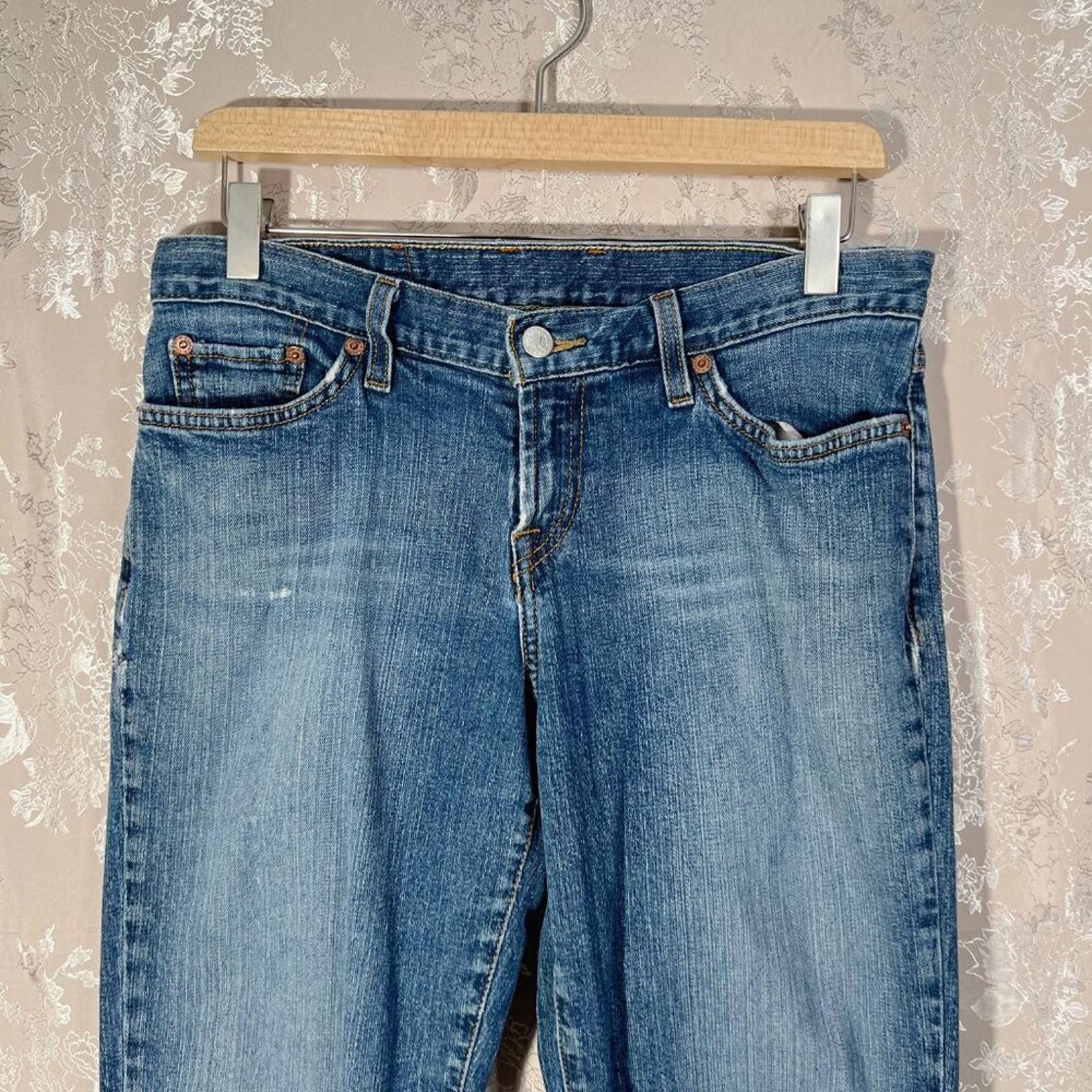 y2k Vintage Lucky Brand Dungarees Mid Rise Flare Medium Wash Bootcut Size 8 29