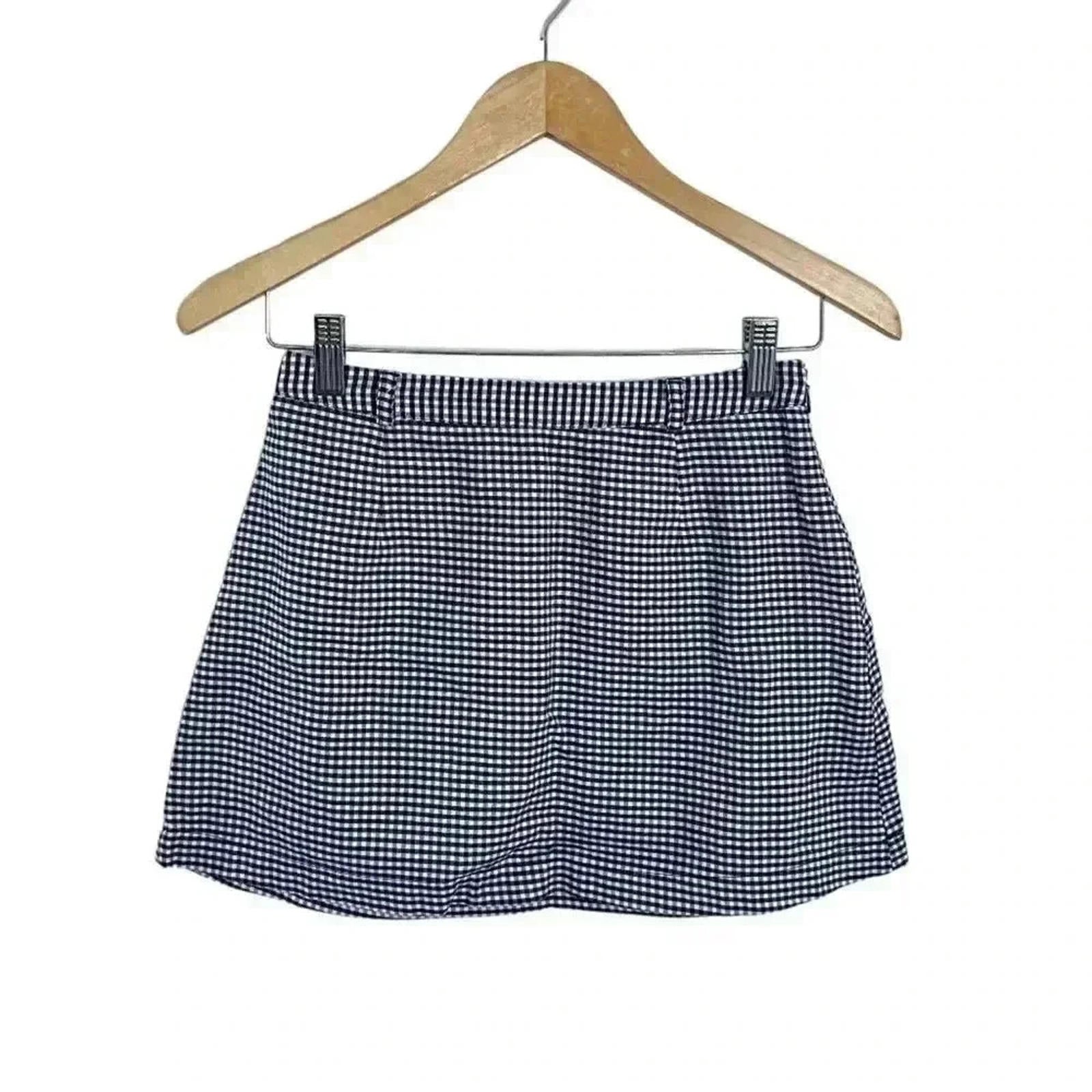 I Love H81 Blue Gingham Mini Skirt Coquette Farmgirl Women's Size 25
