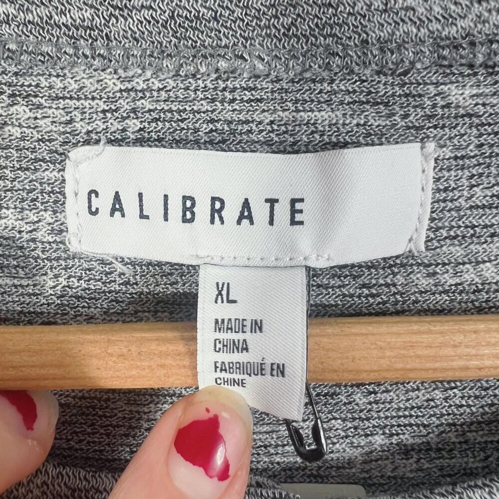 NWT Calibrate Men's Button Grey Heathered T Shirt Size XL