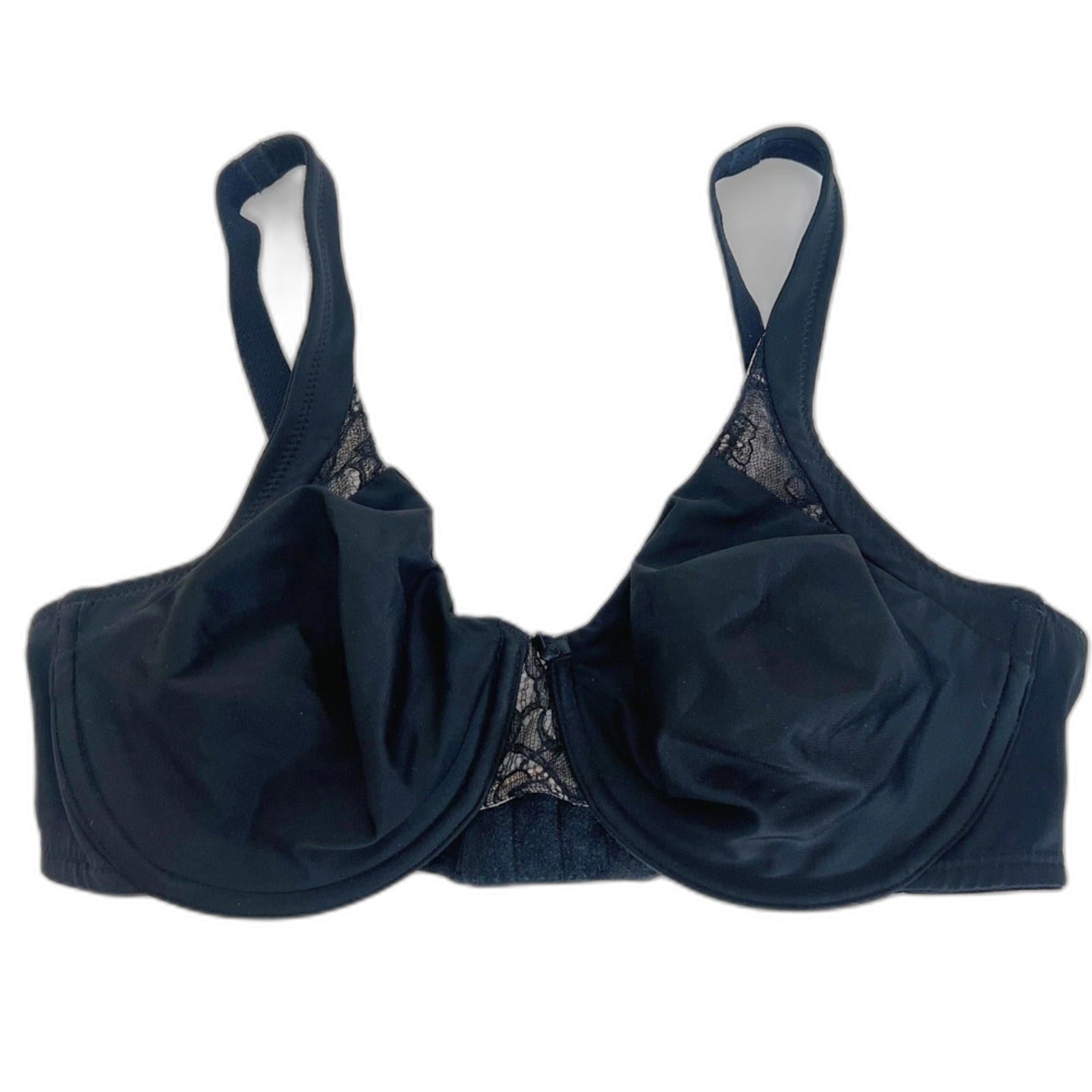 Wacoal Black Finer Things Unlined Bra Lace Details Women's Size 36D