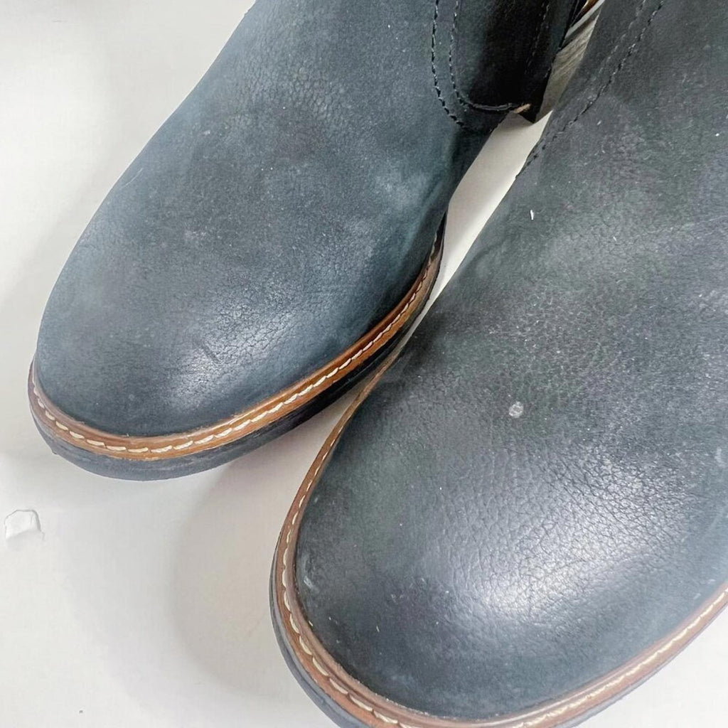 Paul Green Diego Booties Black Nuback Leather Women's Size 9