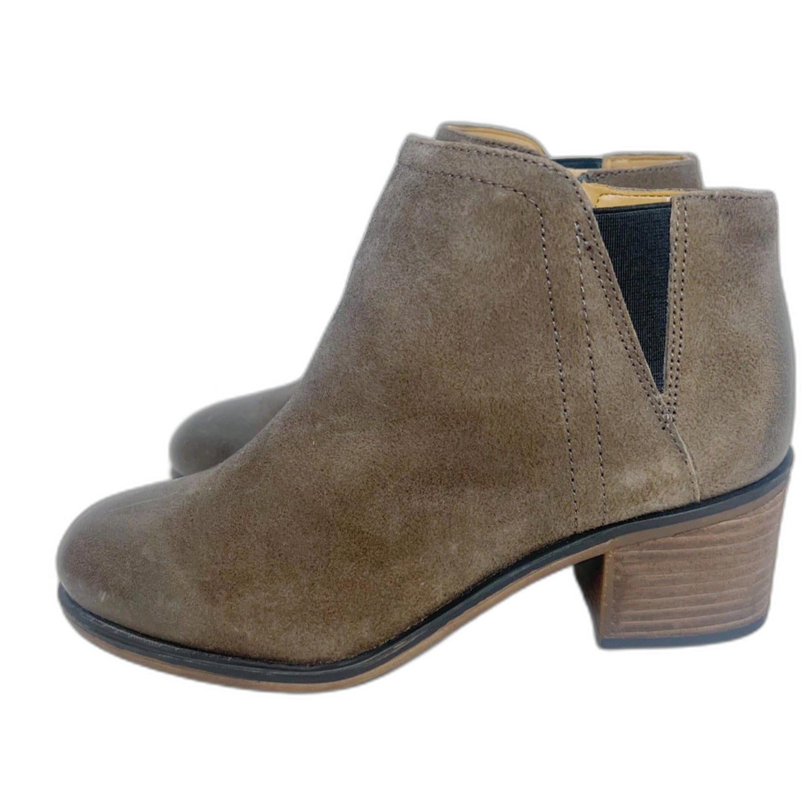 Franco Sarto Melville Booties Taupe Suede Ankle Boots Women's Size 8