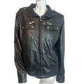 y2k Vintage Brave Sould Faux Leather Moto Jacket Women's Size M