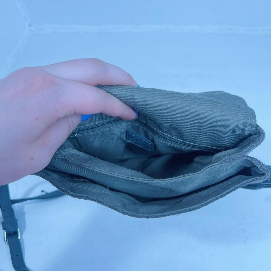 Urban Outfitters UO Grey Suede Crossbody Bag Foldover Purse