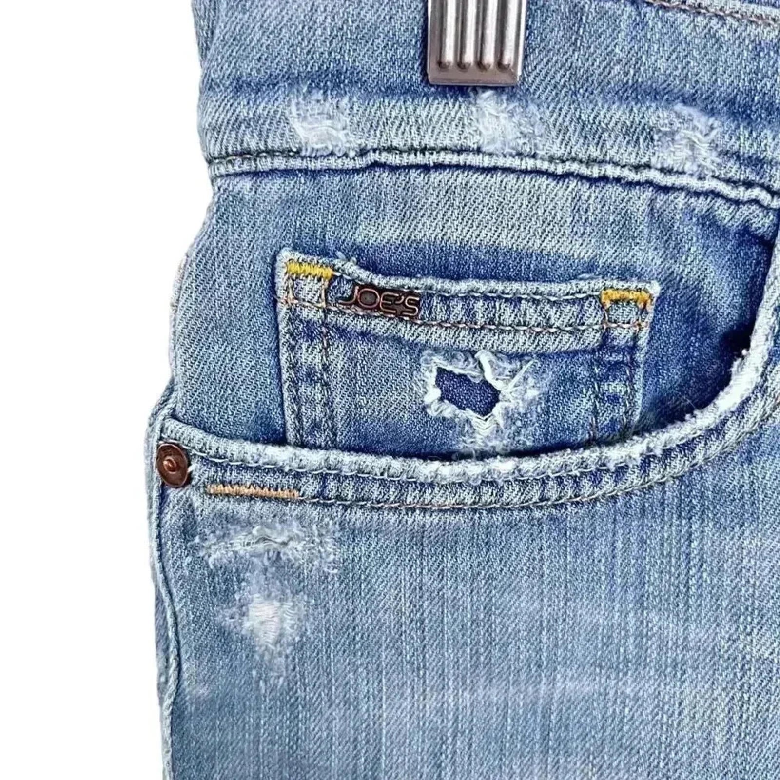 Joe's Jeans Medium Wash Distressed Jean Denim Shorts Low Rise Women's Size 27