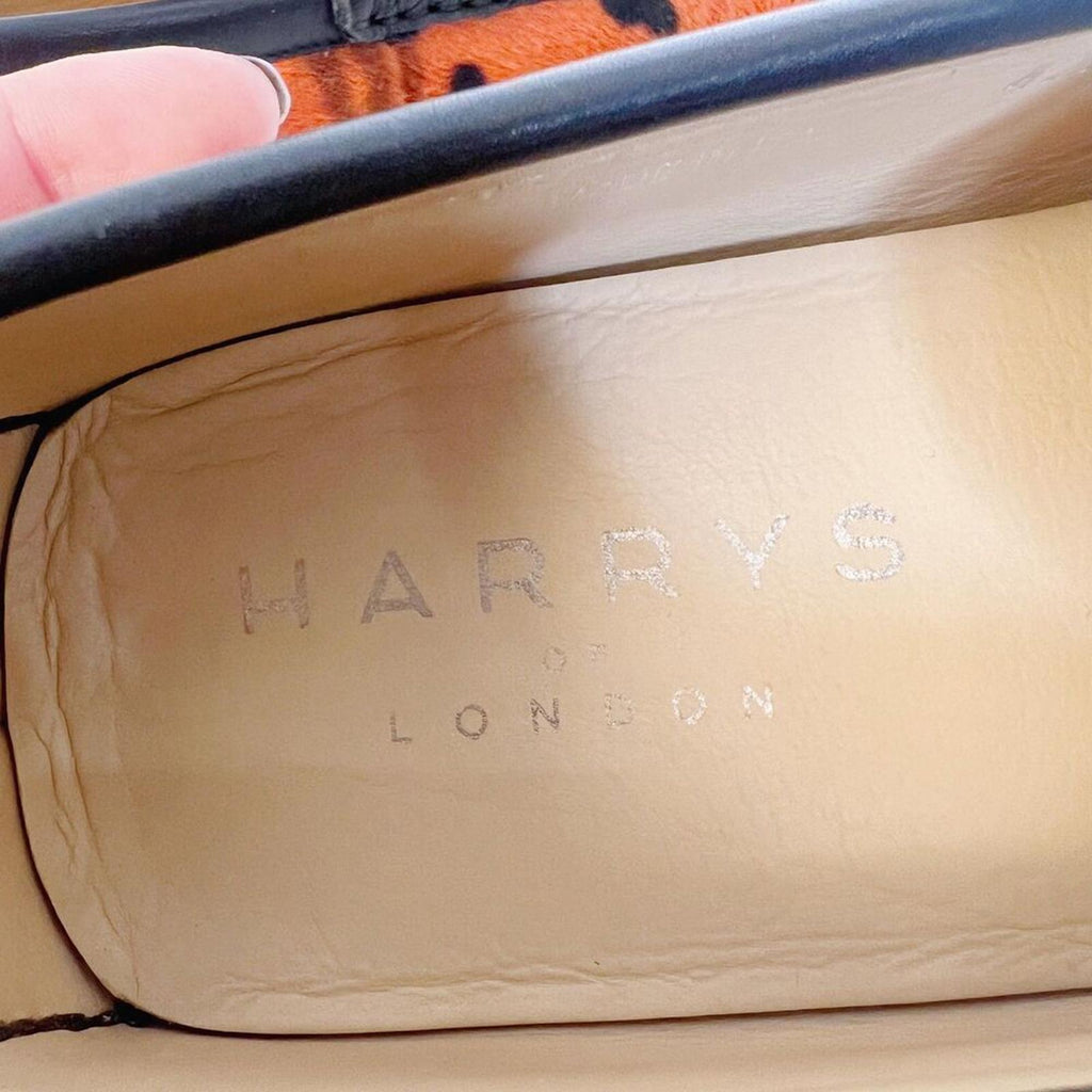 Harrys of London RARE Men's Orange Camo Calf Hair Loafers Driving Size 9.5