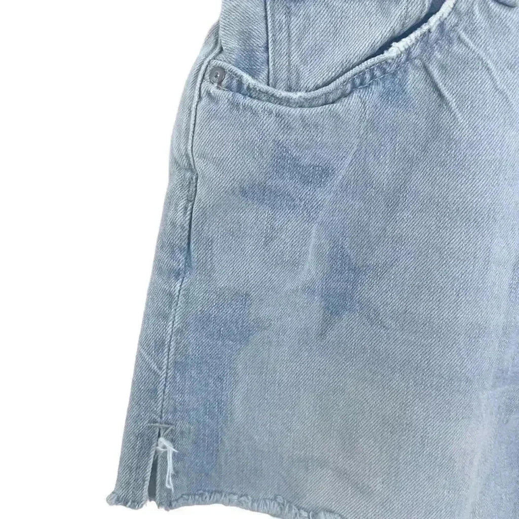 GAP Star Design Light Wash High Rise Denim Shorts Women's Size 27