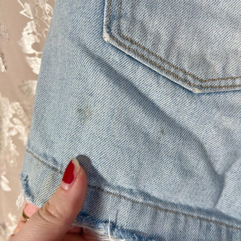 Ann Taylor LOFT Light Wash Distressed Denim Shorts Jean Shorts Size L