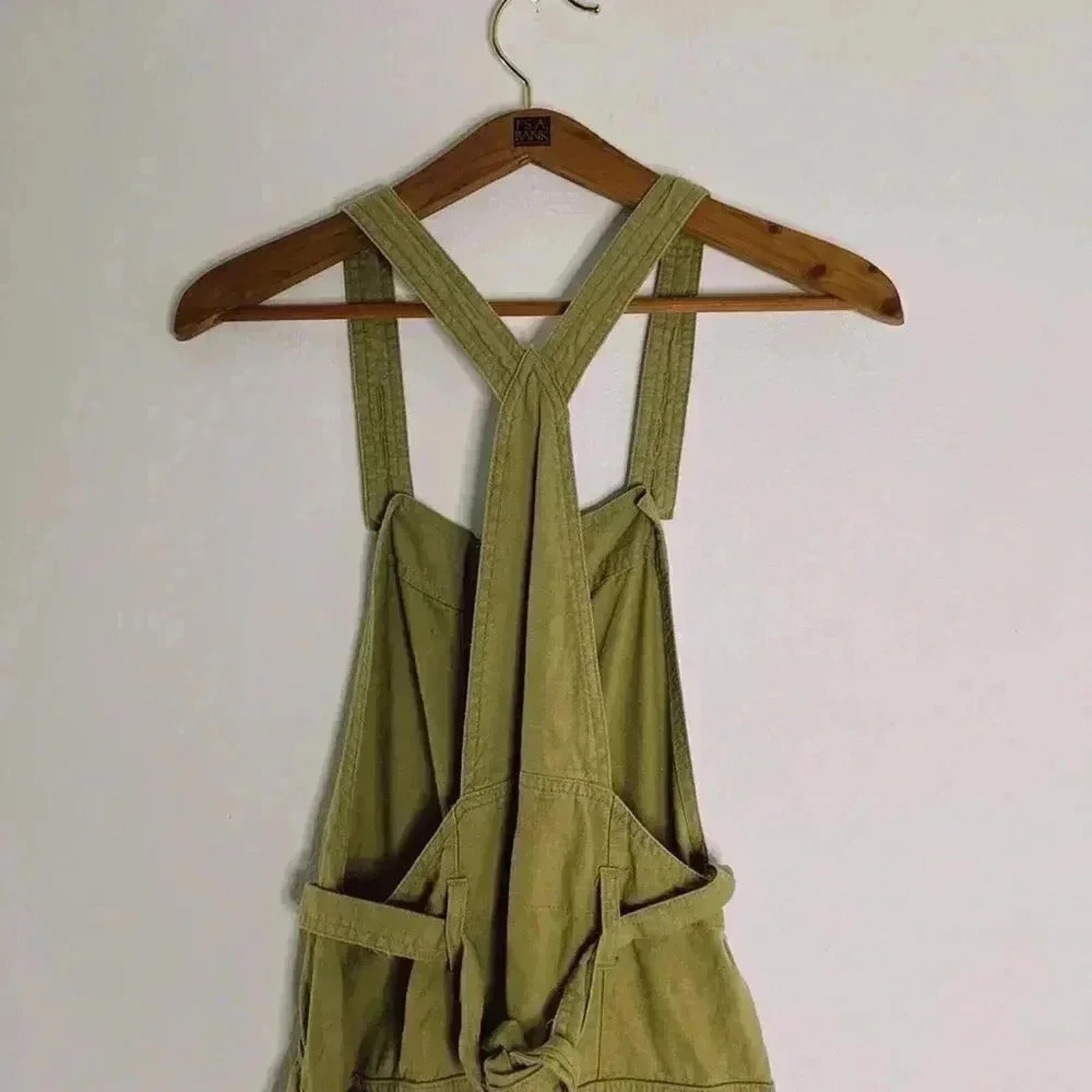 UO Green Tan Overall Style Romper Overalls Women's Size M