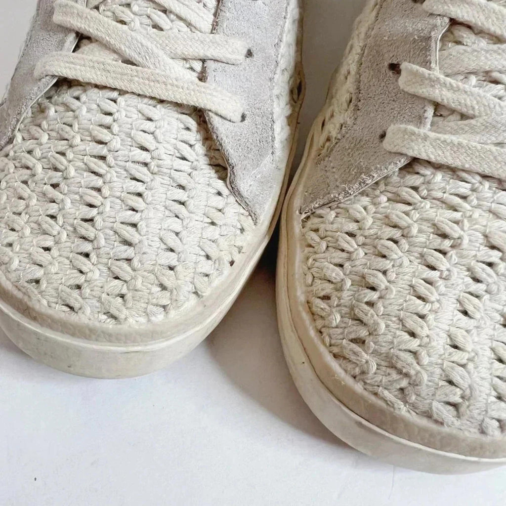 Dolce Vita Zina Crochet Cream Sneakers Women's Size 8.5