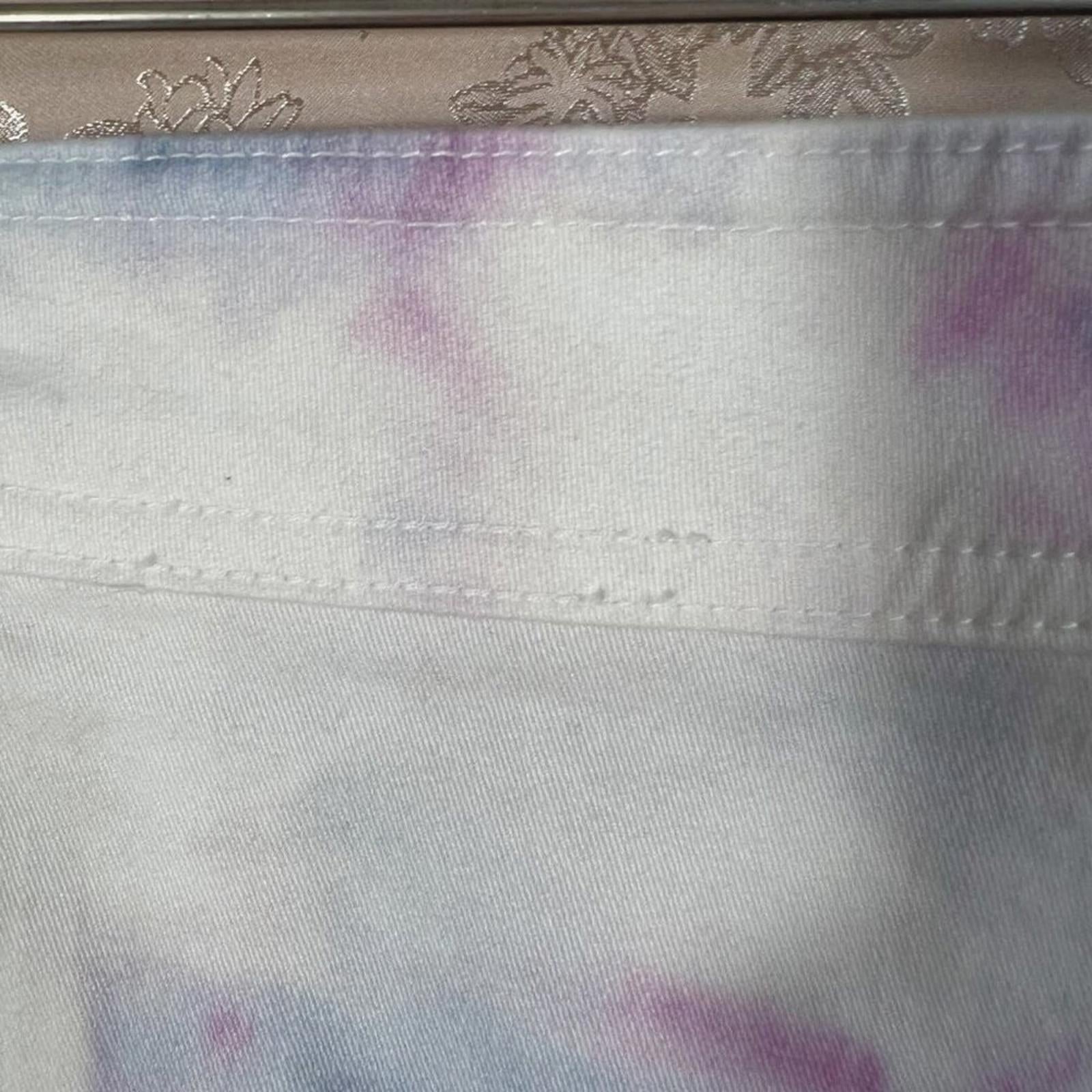 Anthropologie Kimmie Tie-Dyed Tulip Skirt Blue and Purple Denim Midi Size 4
