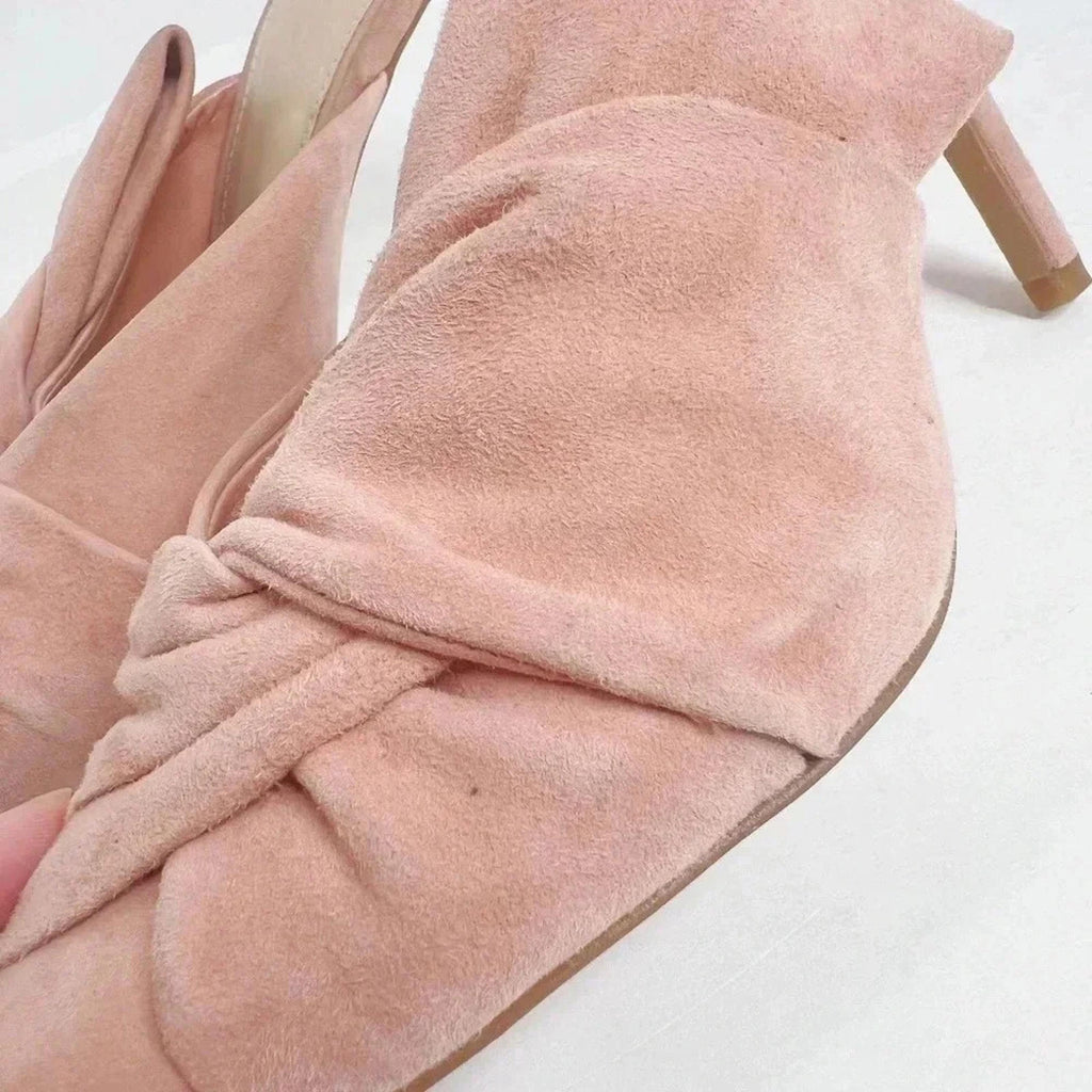 Vince Camuto Women's Amillada Mule in Rose Bud Suede Heel Size