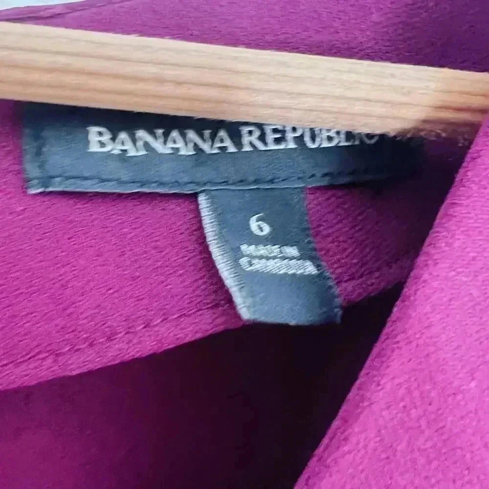 NWOT Banana Republic Maroon Burgundy Long Sleeved  Dress Women's Size 6