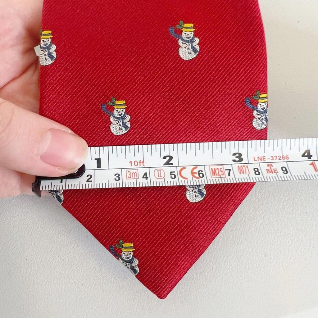 Jos. A. Bank Red Snowman Silk Tie Christmas Tie Holiday Tie