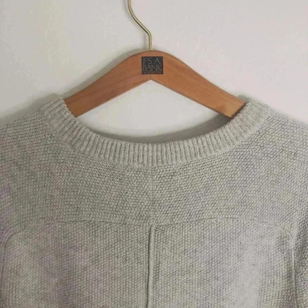 Madewell Grey Knit Sweater Exposed Seams Women's Size M