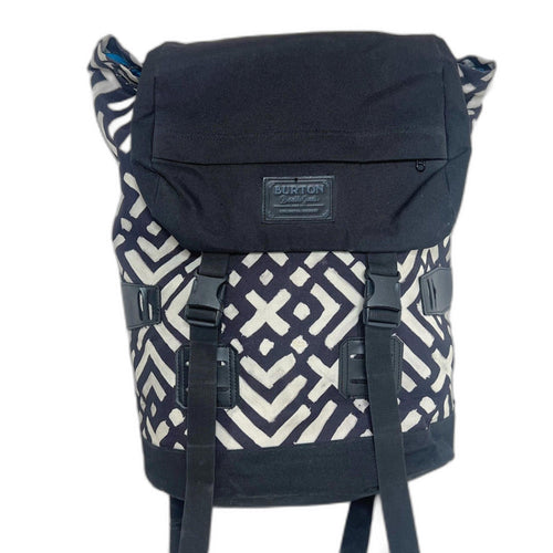 Burton Tinder Backpack Black and White Striped Laptop Sleeve