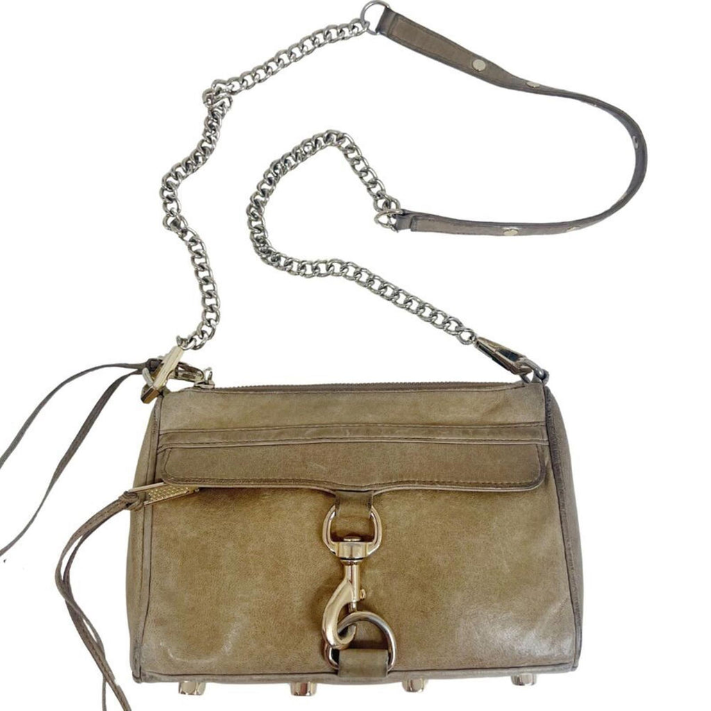 Rebecca Minkoff M.A.C. Taupe Leather Crossbody Bag Purse