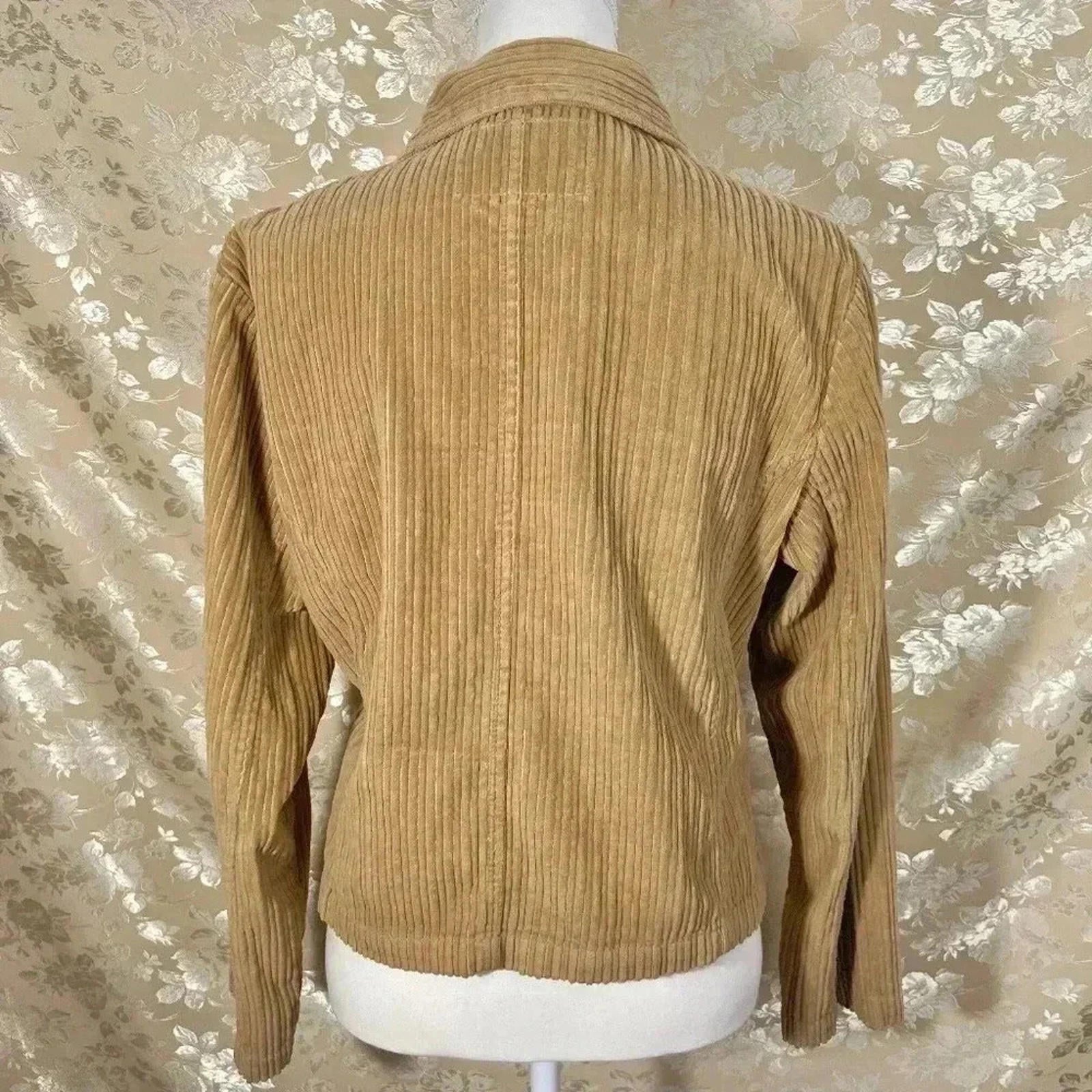 y2k Vintage DCC Clothing Tan Corduroy Jacket Size M