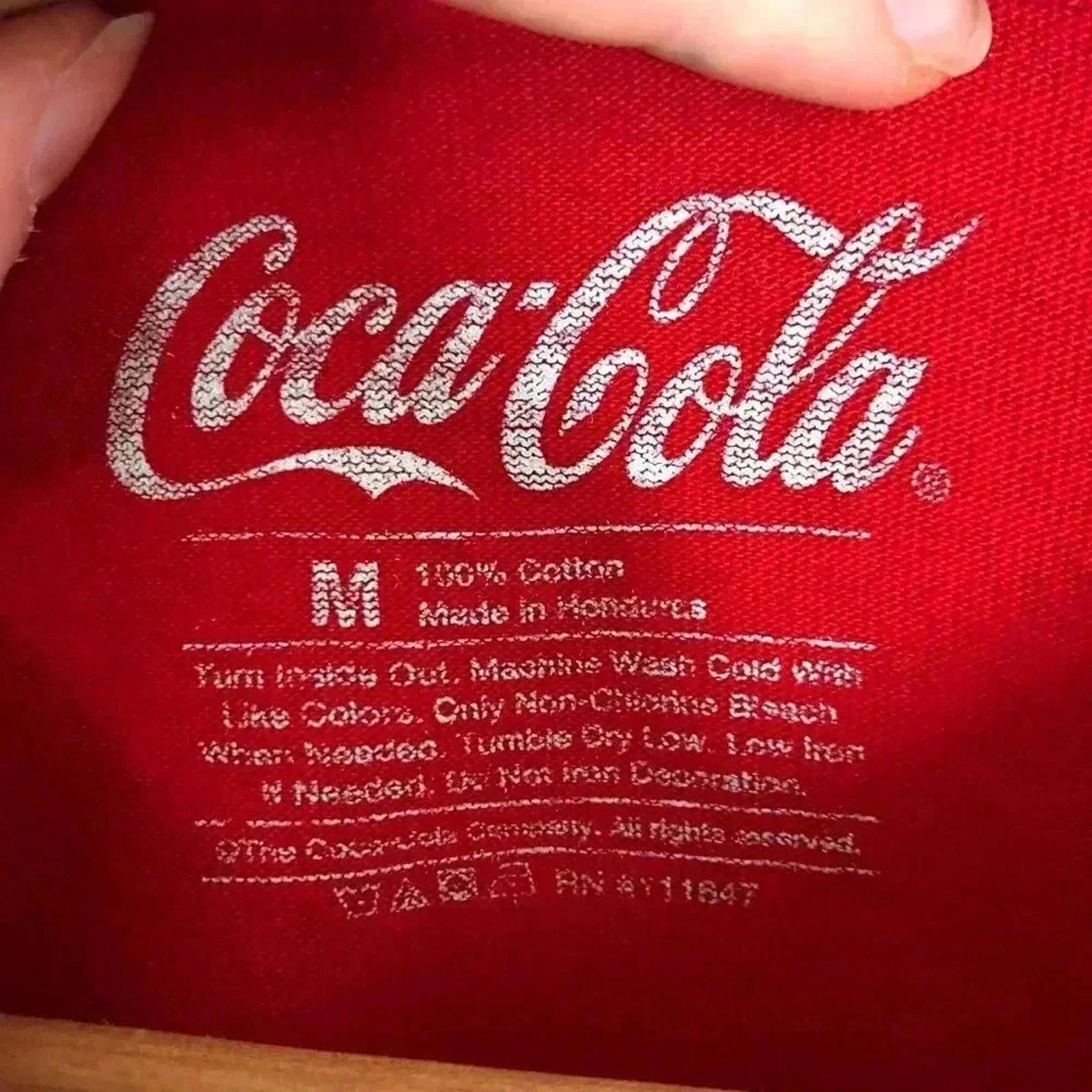Coca Cola Long Sleeved Crewneck Tee Red Women's Size M