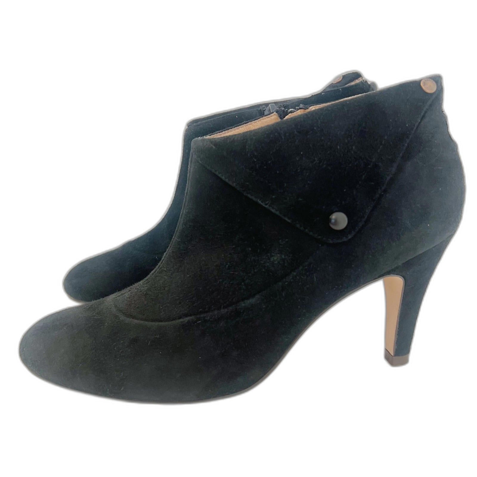 Ted Baker Black Suede Stiletto Ankle Boots Booties Women's Size 7
