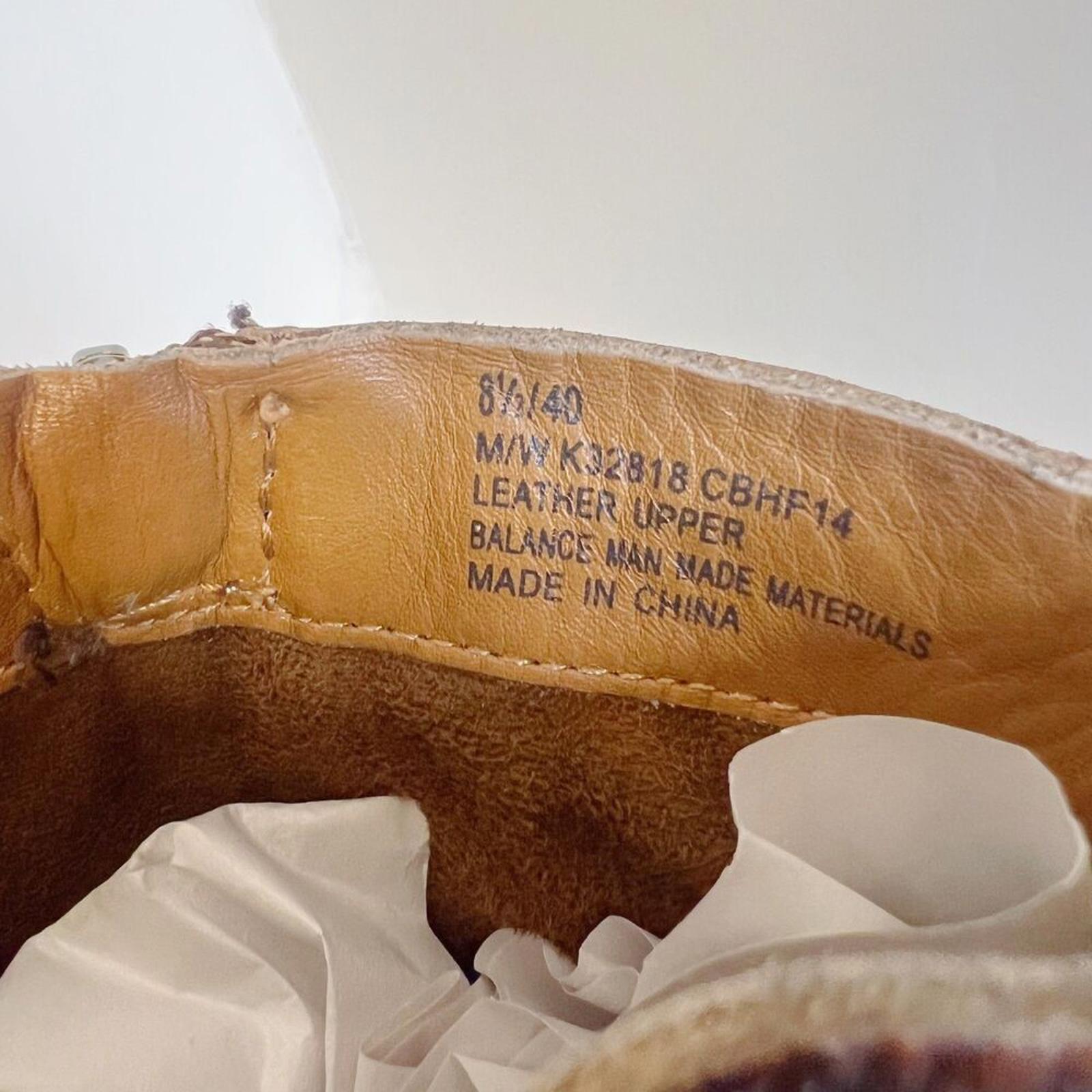 Kork-Ease Isa Brown Leather Ankle Boots Moto Bootie Distressed Women's Size 8.5