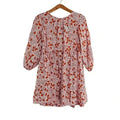 NWT Free People Paper Hearts Light Pink Floral Babydoll Dress Boho Size S